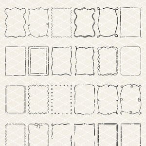 Whimsical Handdrawn Wedding SVG PNG Clipart Bundle, Illustrations for Invitations, Icons, Menu, Wavy Squiggle, Commercial Use image 4