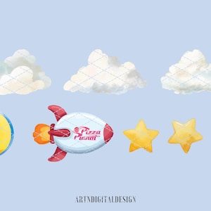 Akwarela Toy Story PNG Clipart, Woody, Jessie, Obcy, Buzz Lightyear, Forky, Slinky, Rex, Bo Peep, Pan i Pani Ziemniak, Dekoracja na przyjęcie urodzinowe zdjęcie 3