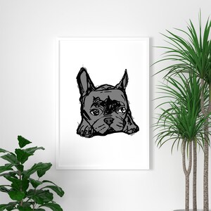 Französische Bulldogge Aquarell Kunstdruck | Frenchie Wandkunst | Hundedruck | französische Bulldogge Geschenk | schwarze französische Bulldogge | Pet Print |cute Frenchie