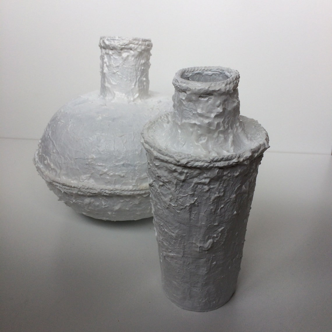 Handcrafted PapierMâché Vase Set Vessel Paper Mache Etsy