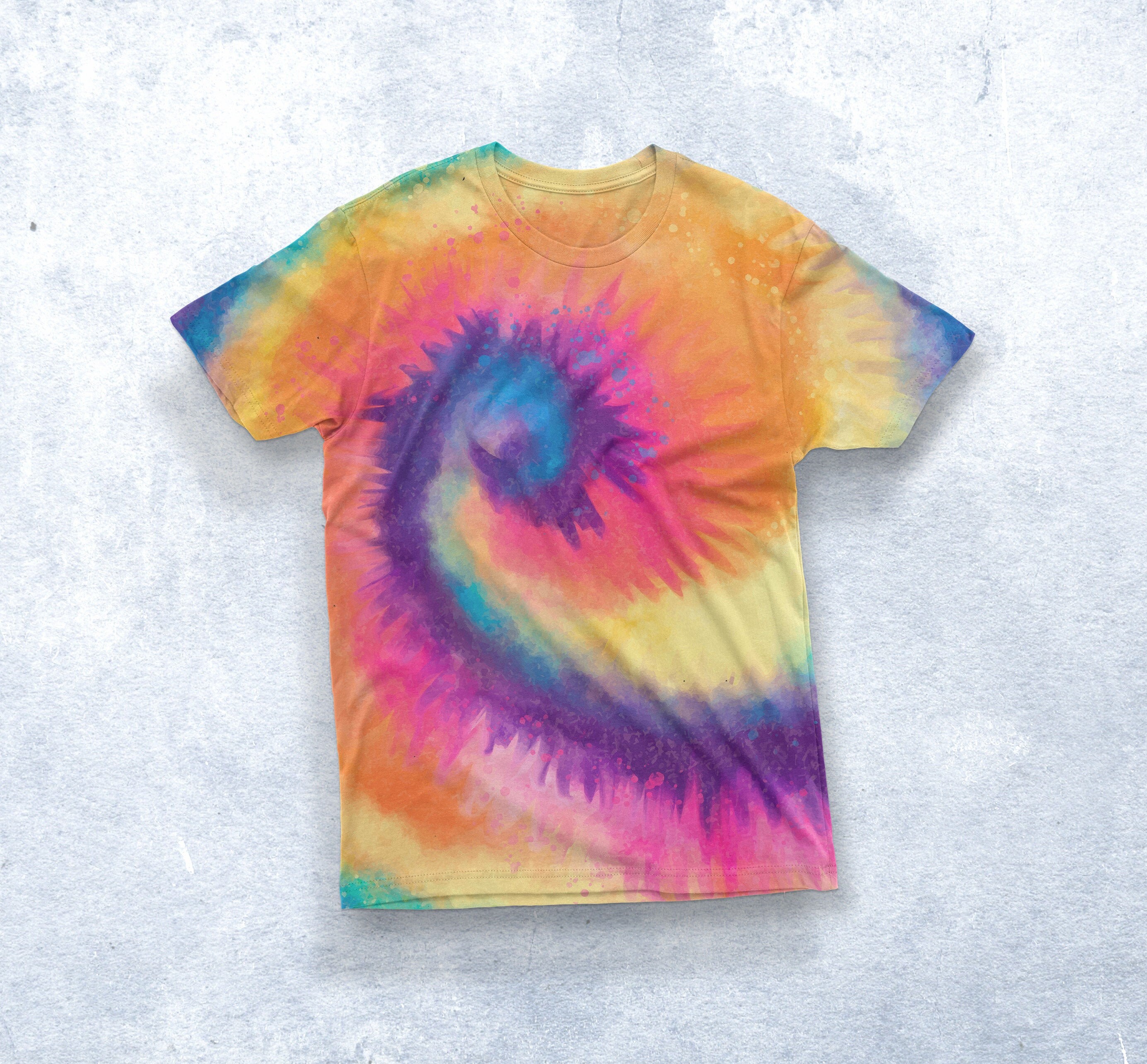 Amazing tie dye sublimation t shirt Spiral tie dye allover Etsy