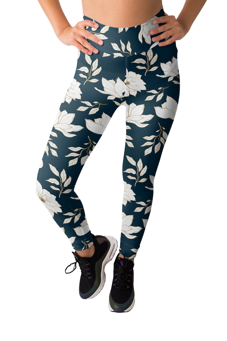 Cool Spring outfit for her Floral Lady High Waisted Legging+Crop Top Set,Super Comfortable Sublimation set for yoga and fitness for girls