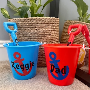 Personalised Bucket and Spade gift Set Customised Fun for Every AdventureBeach toys Sand toys Water toys Gift Personalised gift image 1