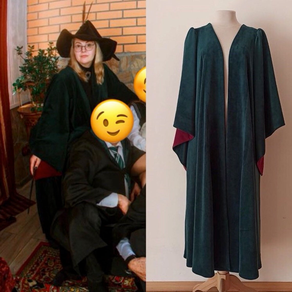 Custom Green Velvet Witch Robe MADE TO ORDER Etsy