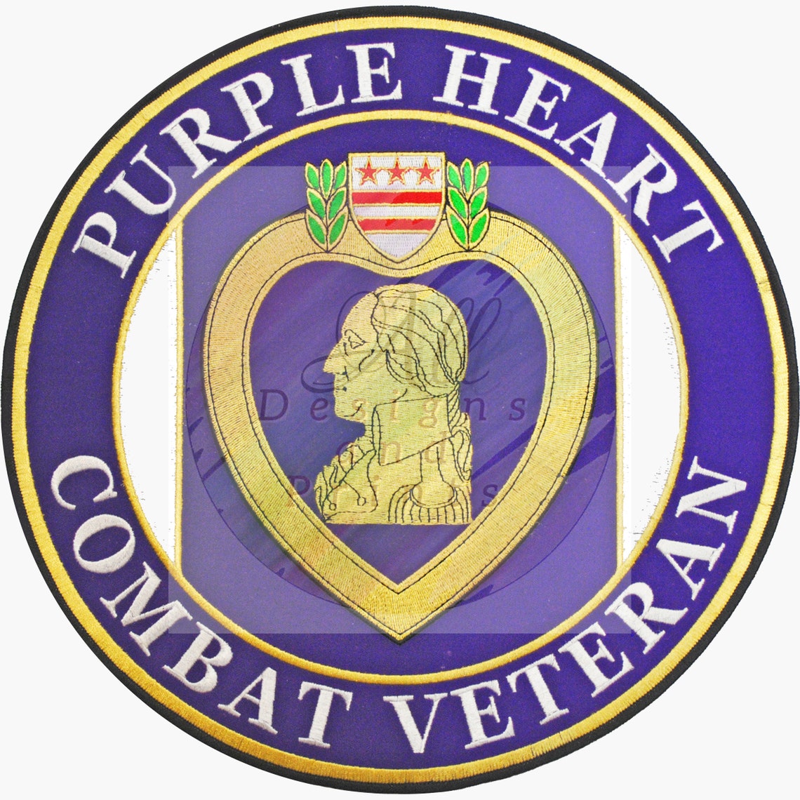 Purple Heart Combat Veteran Military Wreath Sign 8 inch Etsy
