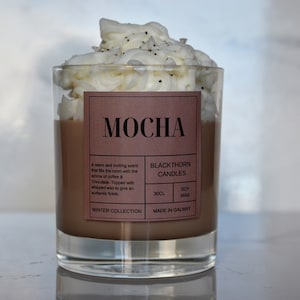 Mocha Inspired Soy Wax Candle - Coffee & Chocolate Scent