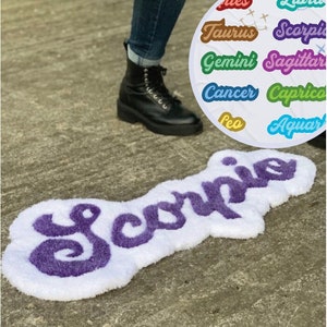 Custom Tufted Scorpio Star Sign Decor Rug / Astrology / Indie Bohemian ...