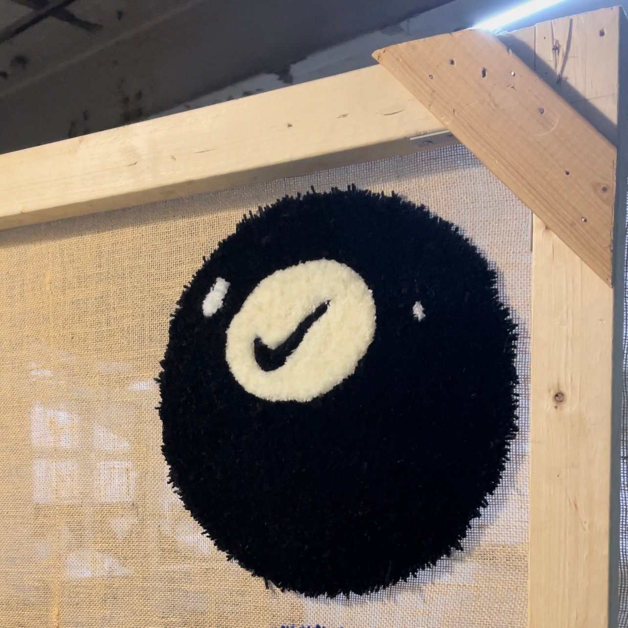 Custom 8 Ball Swoosh Tufted Rug_handmade Decor Personalised Gift ...