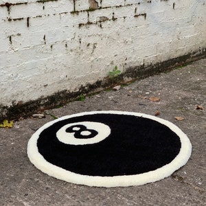 Custom 8 Ball Tufted Rug Handmade Decor Personalised Gift image 5