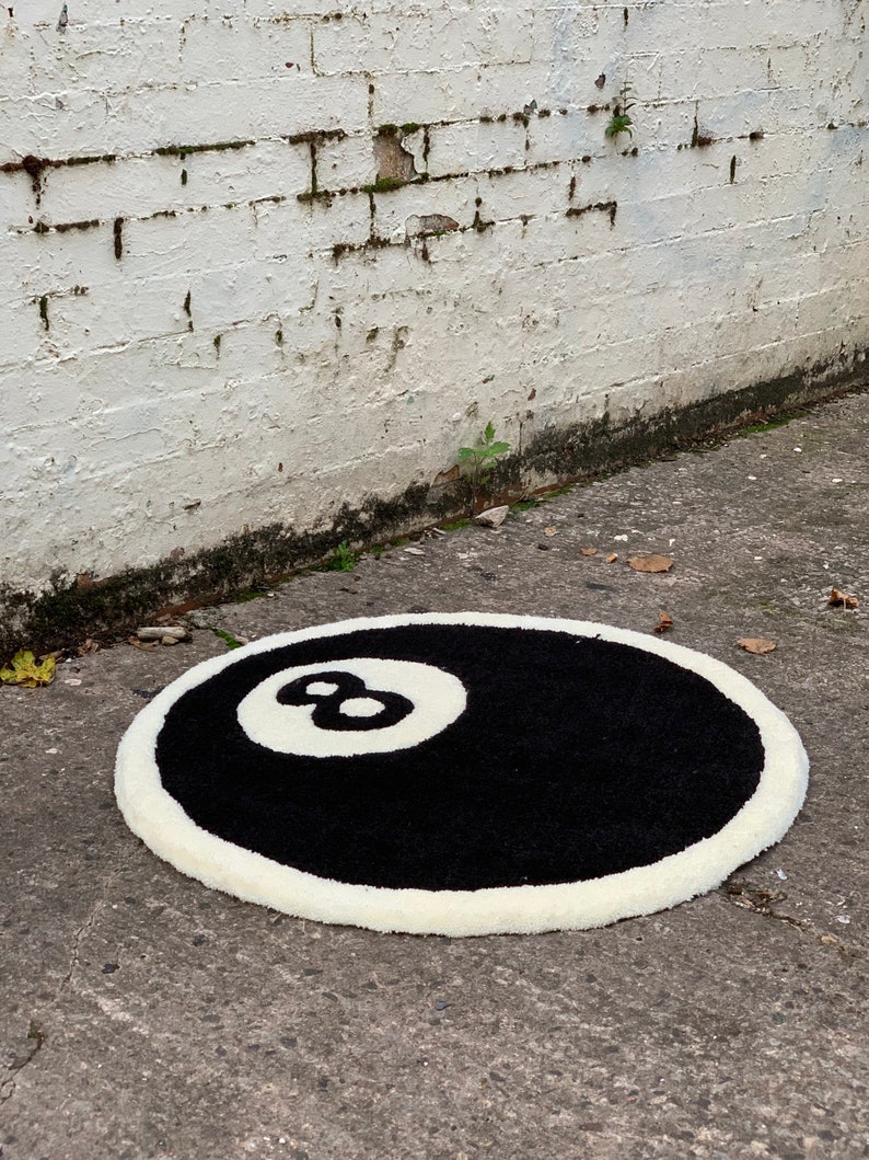 Custom 8 Ball Tufted Rug Handmade Decor Personalised Gift image 5