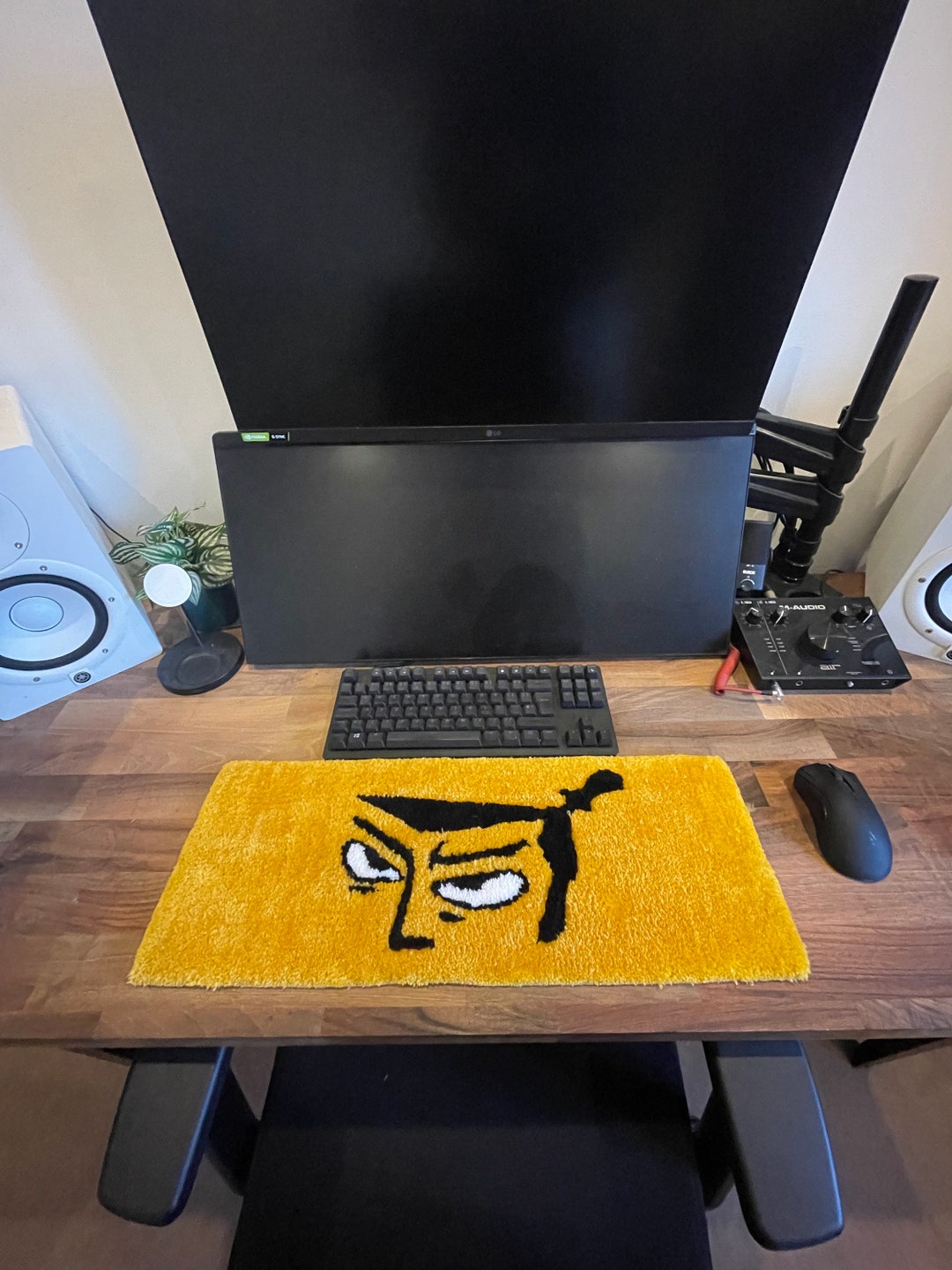 Fluffy Keyboard/wrist Rest Desk Rug Handmade Tufted Decor Etsy