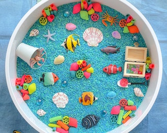 Under The Sea Sensory Kit | Ocean Play | Pasta Coral Reef | Neon Coral Reef  | Coral Reef | Sensory Rice | Summer Sensory | Tuff Tray Play