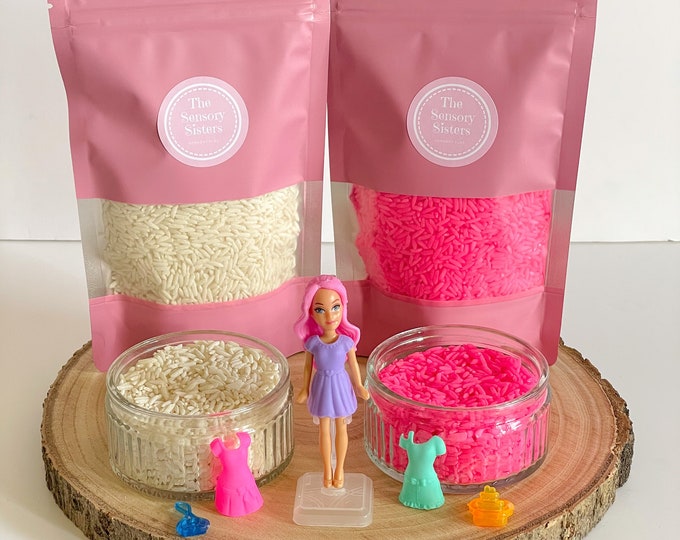 Barbie Sensory Rice | Barbie Rice | Barbie | Barbie Dolls | Sensory ...