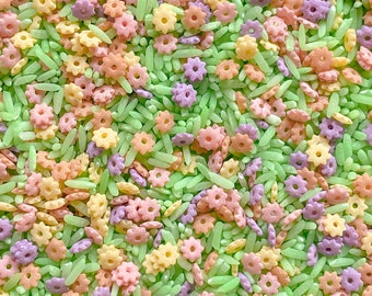 Spring Sensory Rice | Fairy Garden Rice | Spring Flowers | Sensory Rice | Fairy Play | Sensory Bases | Tray Play | Tuff Tray Play | Spring