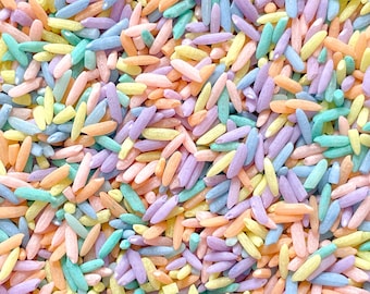 Pastel Sensory Rice | Pastel Rainbow Rice | Sensory Rice | Spring Play | Sensory Bases | Tray Play | Tuff Tray Play