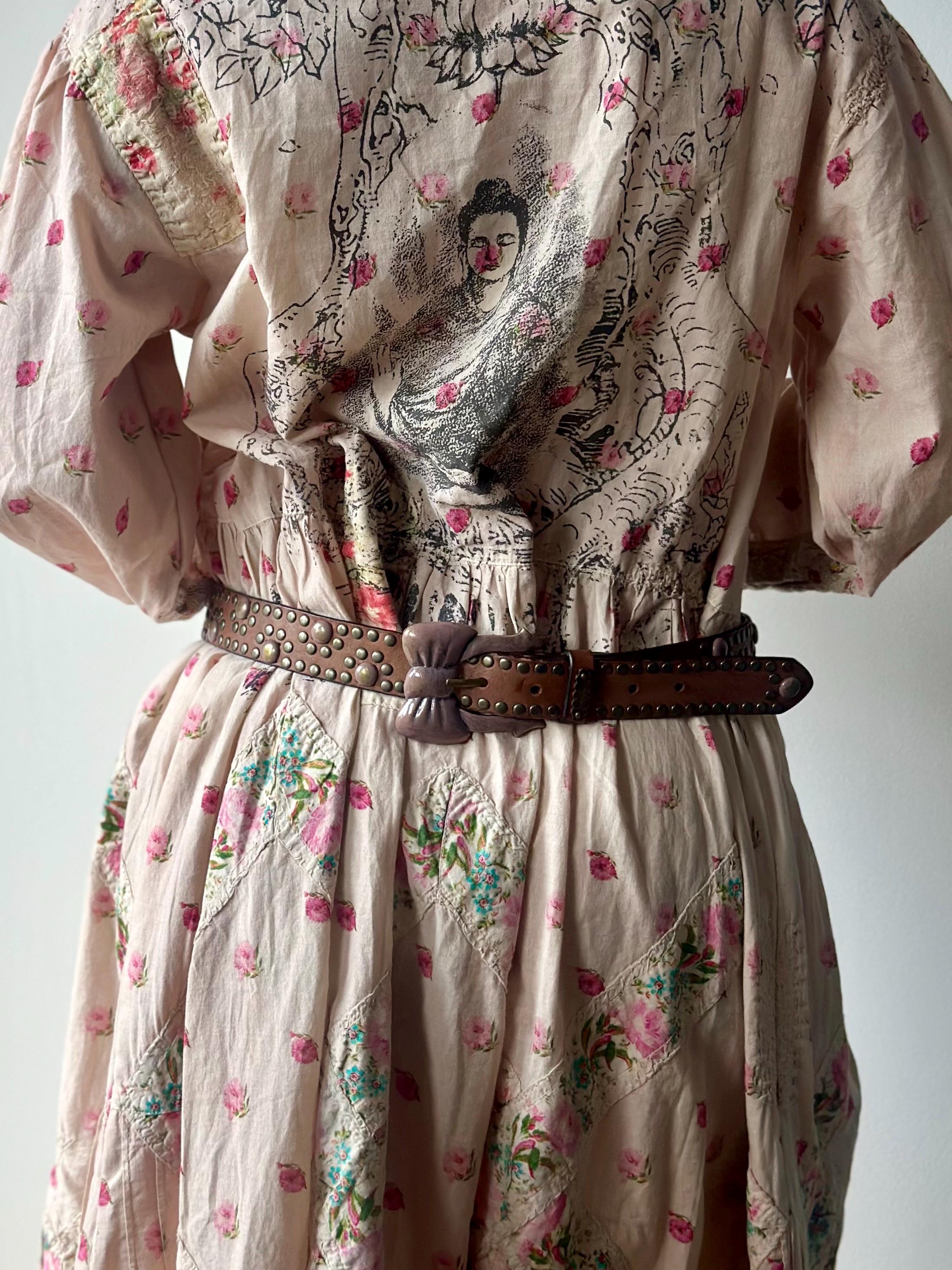 Rare Y2K Betsey Johnson Leather Belt With a Pink Bow Buckle 