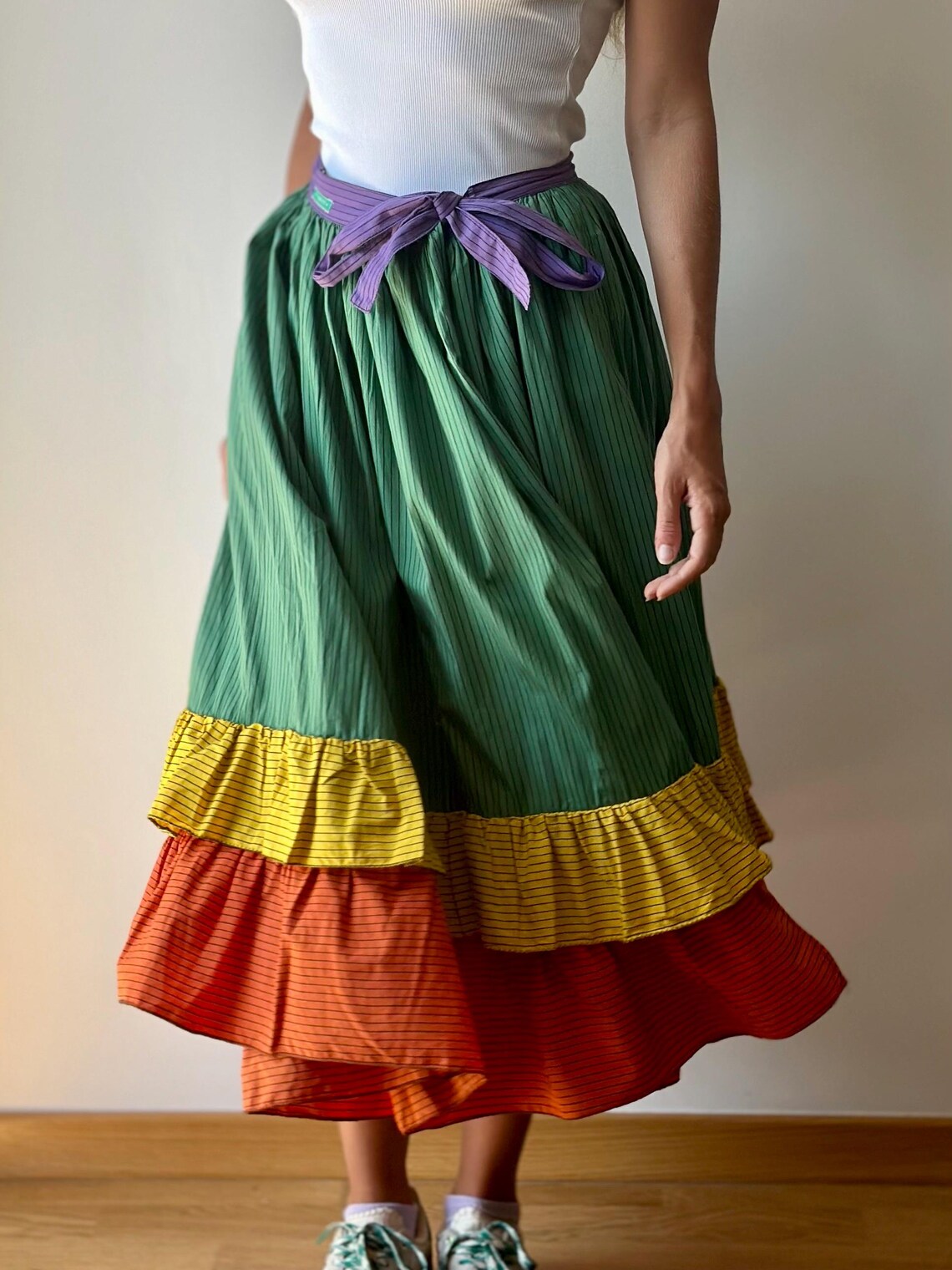 Jupe Vintage Fiorucci En Laine Feutrée - Taille 6, Fuchsia, Occasion Très Bon état