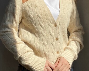 ralph lauren chunky cardigan
