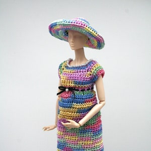 Handmade Maternity Dress and Hat for 11.5" Fashion Dolls