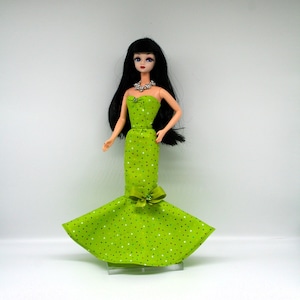 Handmade Vintage Green Formal for 11.5&quot; Fashion Dolls