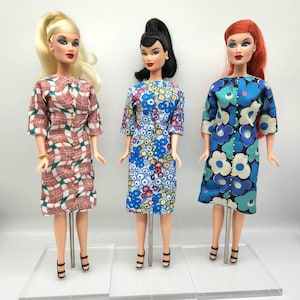 Handmade 1940&#39;s Dress/Hat for 11.5&quot; Fashion Dolls
