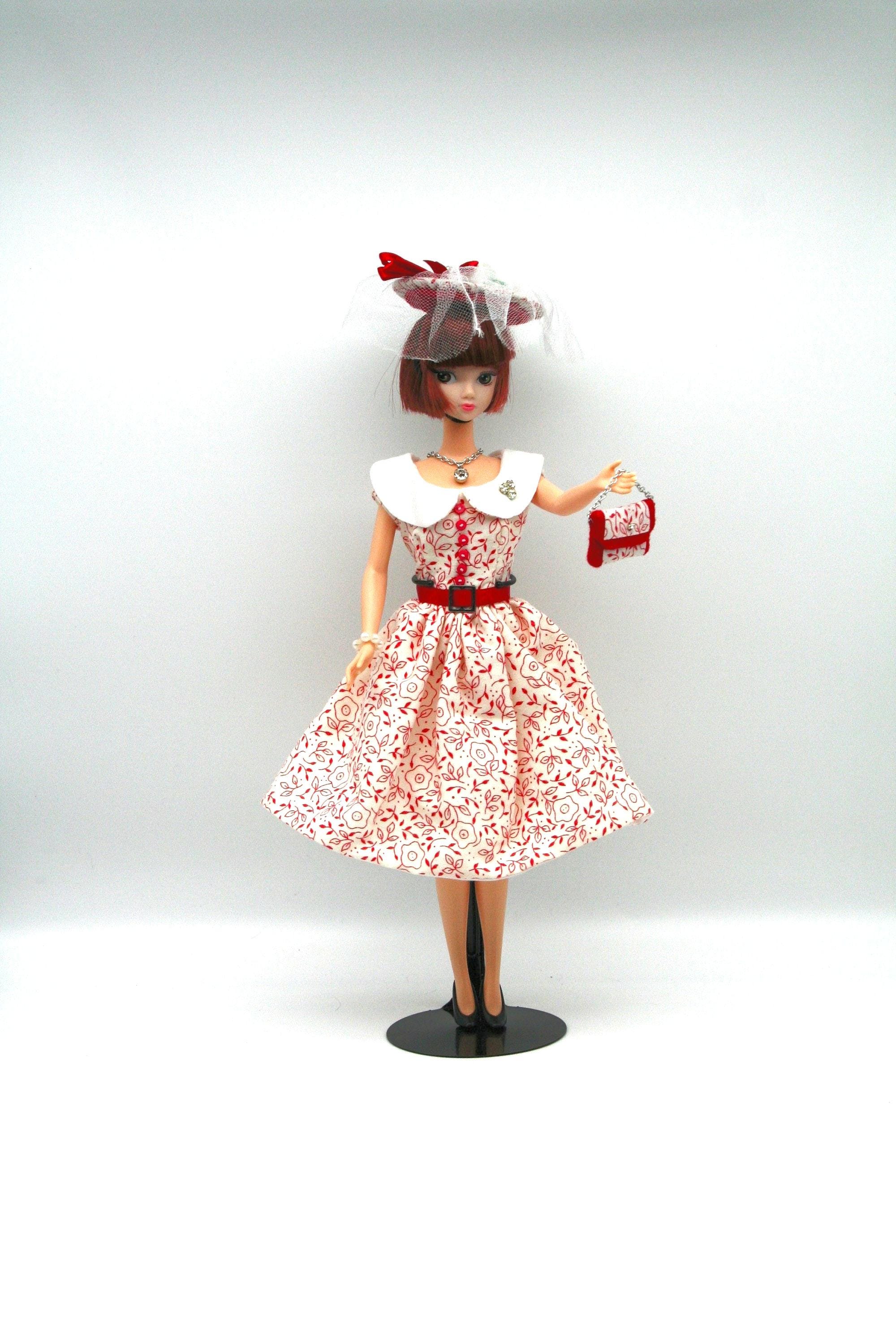 Handmade 1940's/1950's Vintage Red/white Flower Dress Ensemble for 11.5"  Fashion Dolls - Etsy