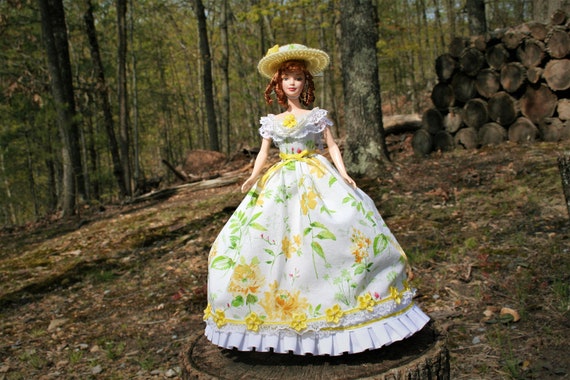 Handmade Southern Belle Gown in Yellow 