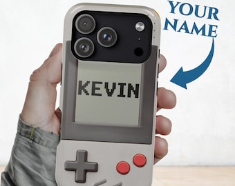 Personalized Retro Gaming Phone Case | Custom 8-Bit Name Cover | MagSafe Compatible