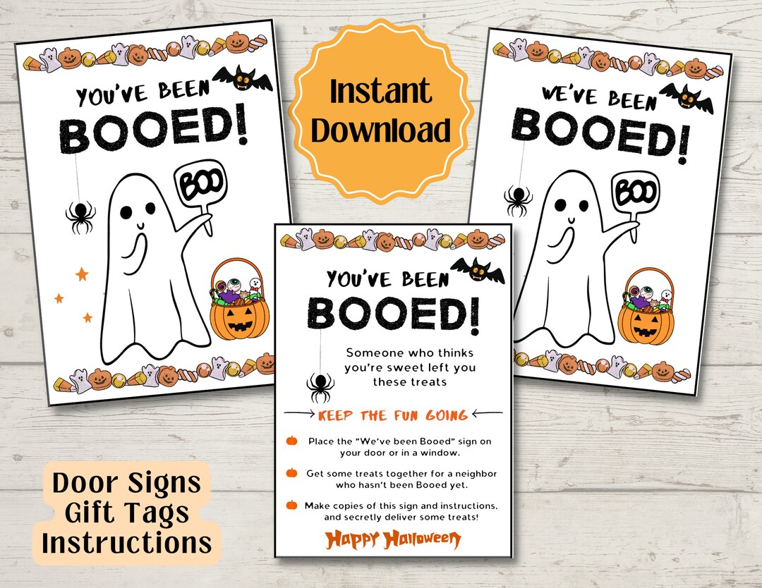 Halloween You've Been Booed Printable You've Been - Etsy