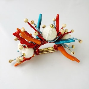 Anelli per tovaglioli color corallo/Anelli per tovaglioli color corallo/Anelli per tovaglioli fatti a mano/Anelli per tovaglioli da spiaggia/Anelli per tovaglioli tropicali (12 pezzi/set)