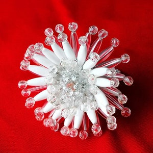 White Gerbera Napkin Rings|White Napkin Rings|Handmade Napkin Rings|Flower Napkin Rings|White Flower Napkin Rings|Wedding (12pcs/set)