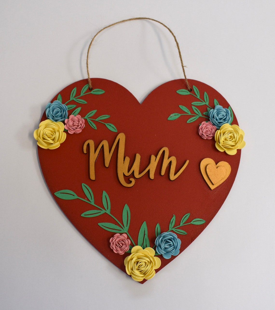 Wooden heart plaque personalised. Free UK P&P Etsy