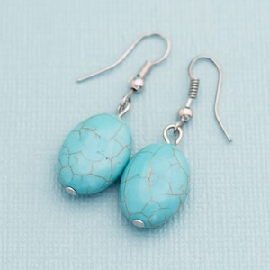 Vintage Turquoise Dangle Earrings E17