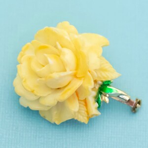 Vintage Golden Rose Romantic Art Nouveau Brooch - E8
