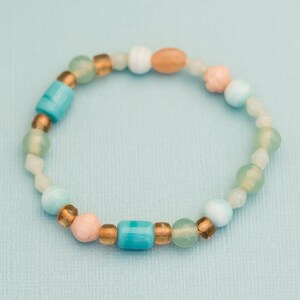 Vintage Multicolor Beaded Flexible Bracelet E15