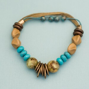 Vintage Beaded Flexible Bracelet E15
