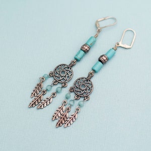 Vintage Turquoise Dangle Earrings E17