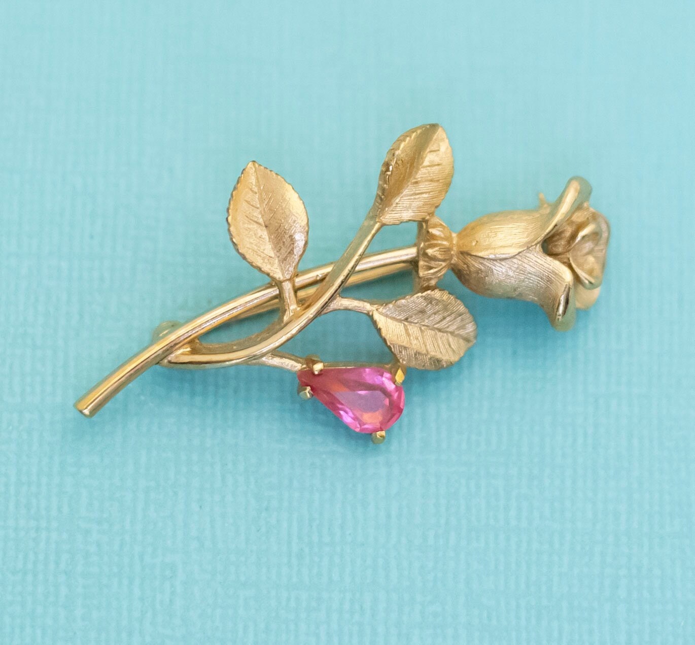 Broche Fleur Rose Vintage main image 0