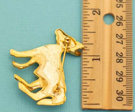 Vintage Gold Animal Brooch, E24 - image 2