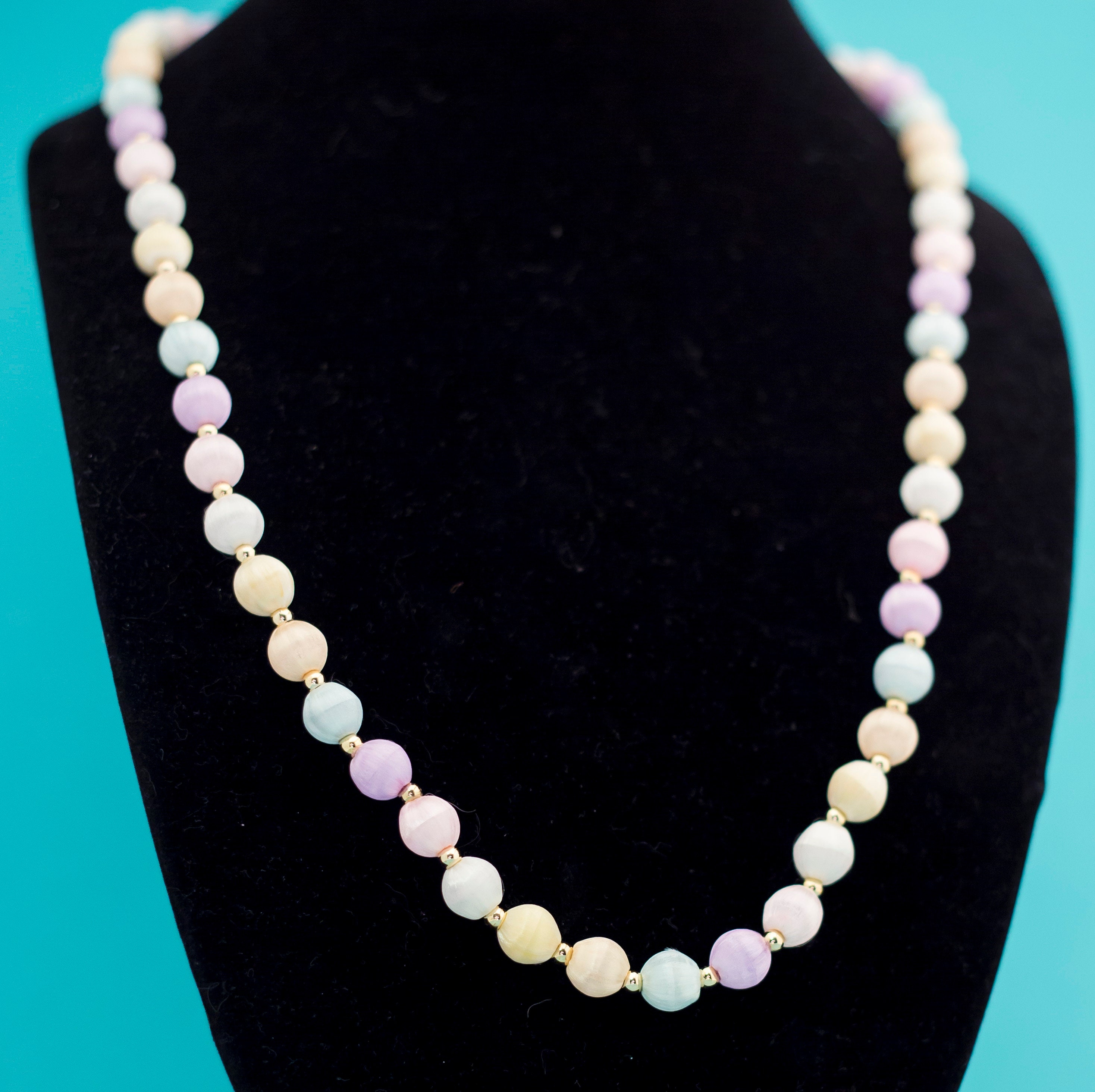 Vintage Pastel Multi Color Beaded Necklace 28 Inches E15 - Etsy