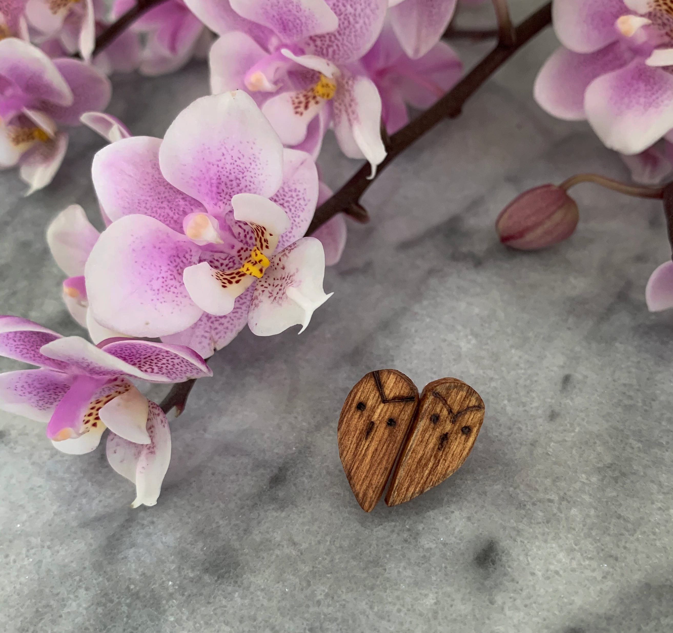 Owl Wooden Bird Earring
