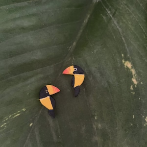 Toucan Wooden Bird Earring