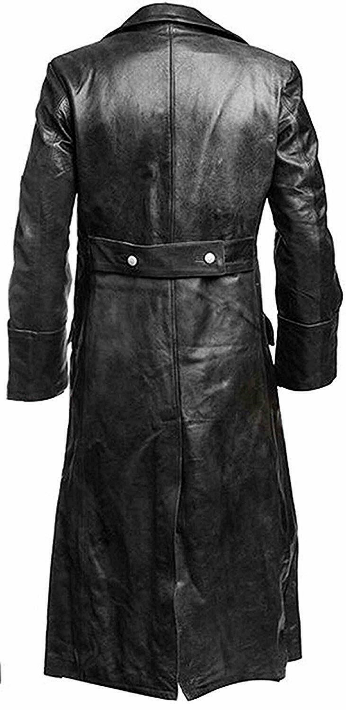 Mens Vintage German Military Real Leather Jacket Trench Coat - Etsy