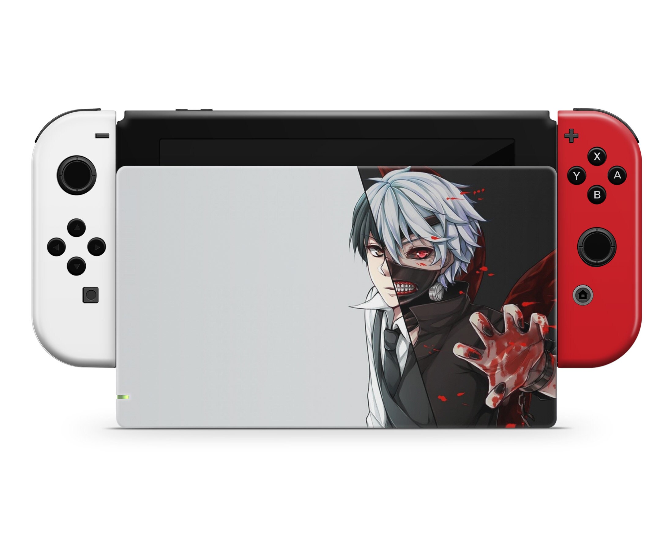 tokyo ghoul nintendo switch skin anime red ken kaneki sticker etsy