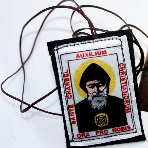 Saint Charbel Scapular with relic