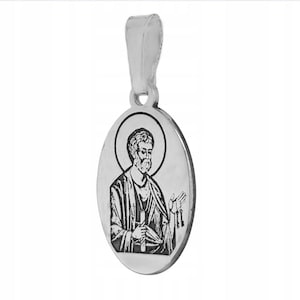 Silver Medal 925 Pendant Saint Peter the Apostle
