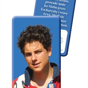 Real Carlo Acutis Relic Card – Limited Edition Holy Card with Certificate