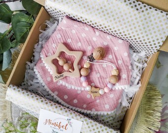 Natural Wooden Little Star Baby Gift Box Set