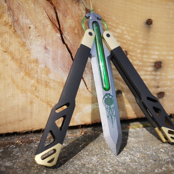 Octane Butterfly Knife Etsy