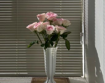 ROMAN HOLIDAY | Modern Sculptural Vase | Minimalist Home Decor | Pearl White Decorative Vase